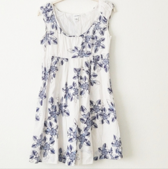 calvin klein grey floral dress